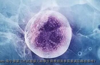 南宁做第三代代孕助孕生育费用清单需要满足哪些条件？